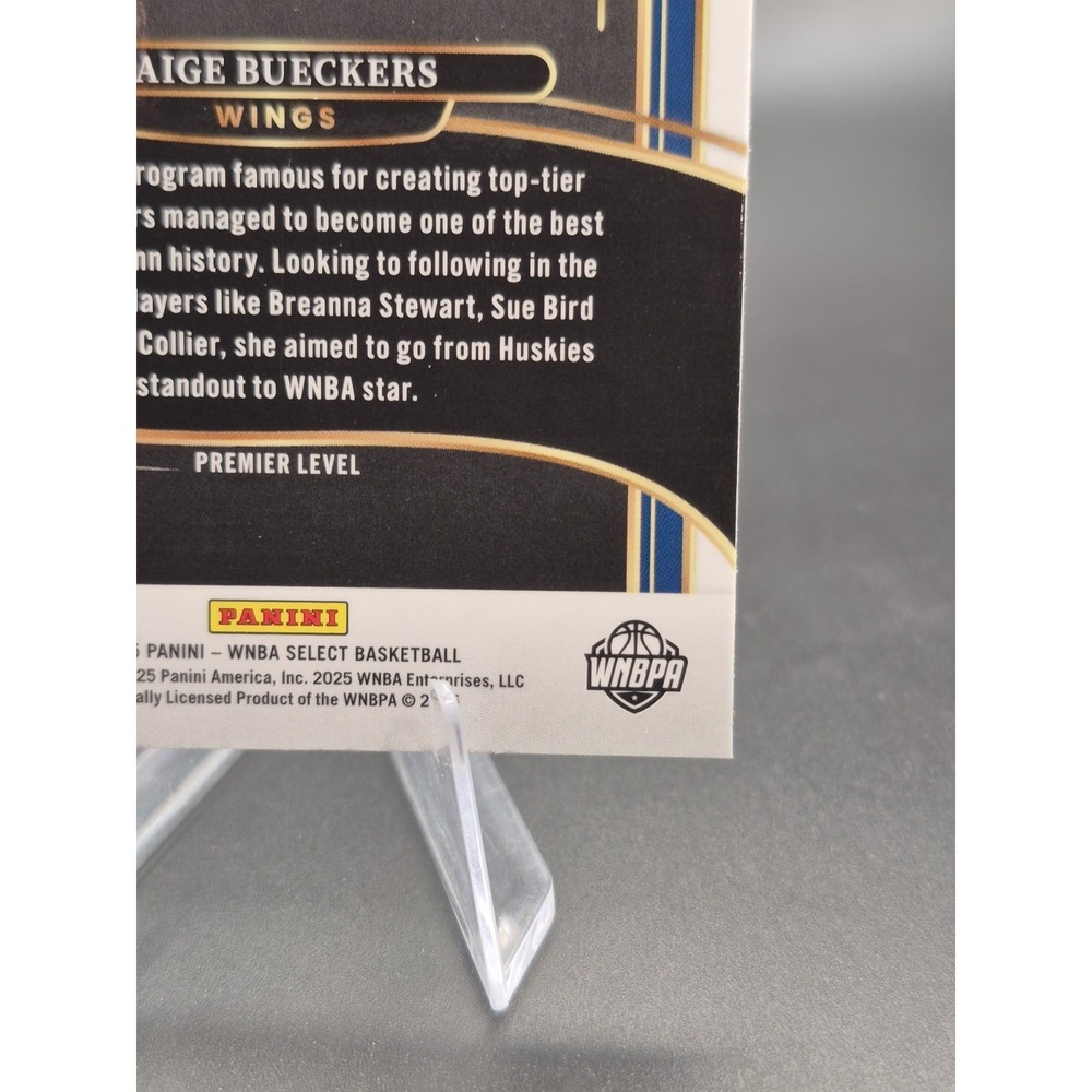 2025 Select WNBA Paige Buckers #118 Rookie Silver Prizm Premier Level (RC) Wings - Picture 9 of 10